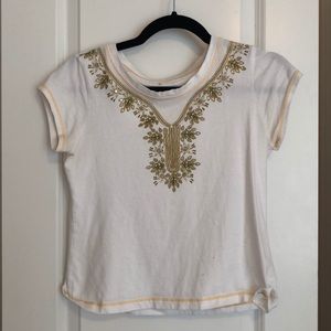 White and Gold Tee Shirt